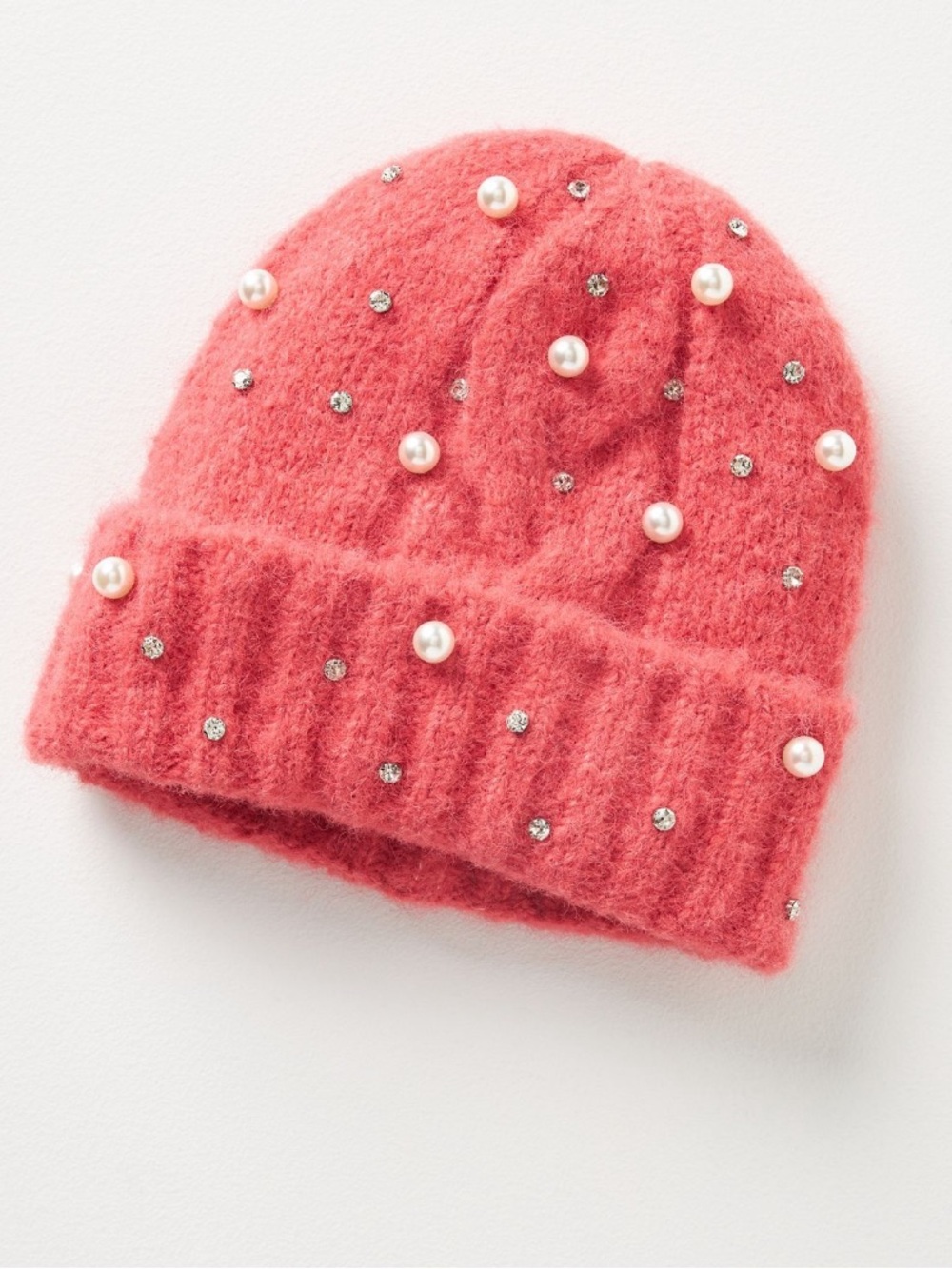 Anthropologie Maeve Pearl Brushed Knit Beanie